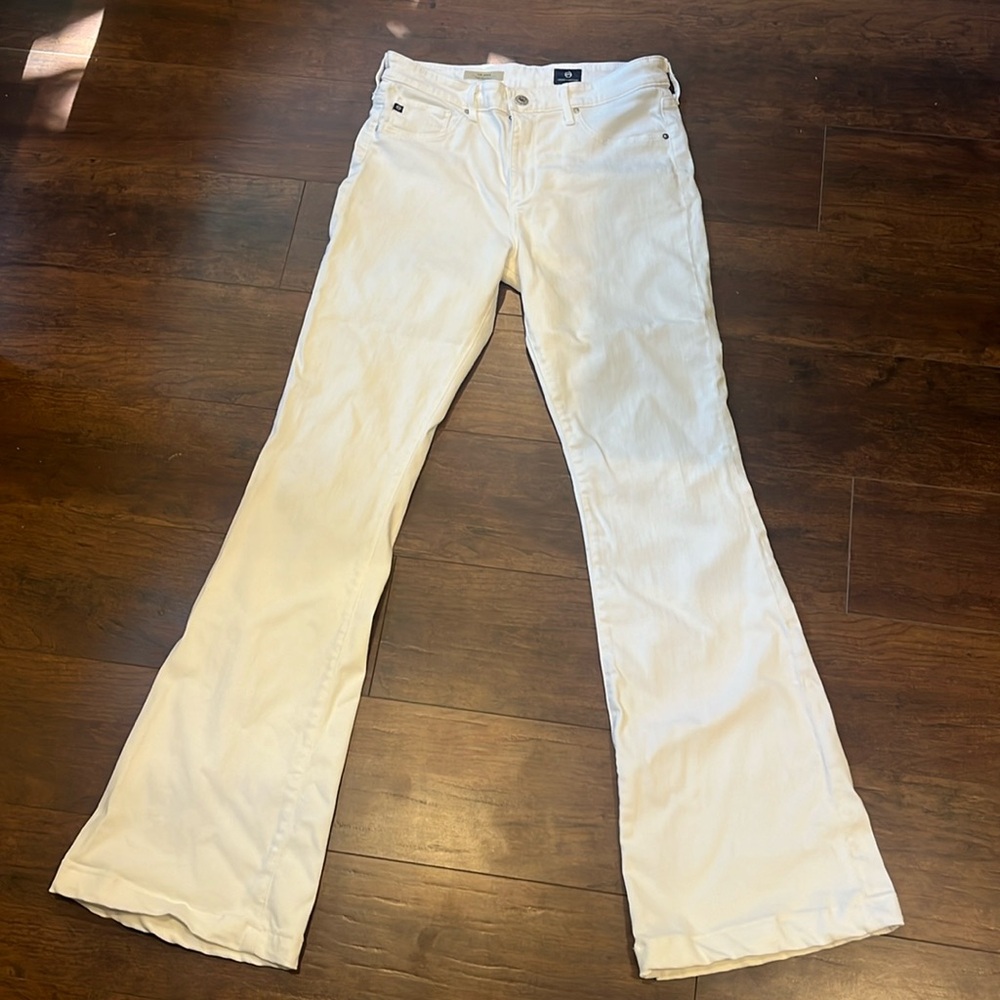 White bell trouser jeans